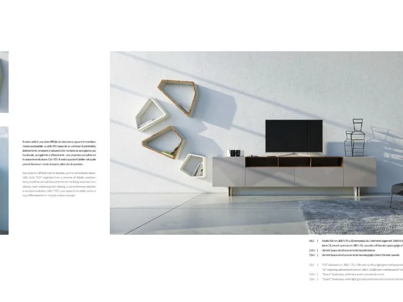 Libreria Space Voltan in stile design a prezzo ribassato