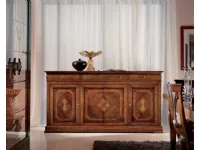 Madia Artigiani veneti Credenza a 4 ante in noce intarsiato in promo-sconto 30% SCONTO IMPERDIBILE