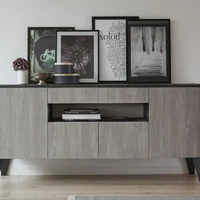 Madia in laminato materico stile moderno Stratos Artigianale
