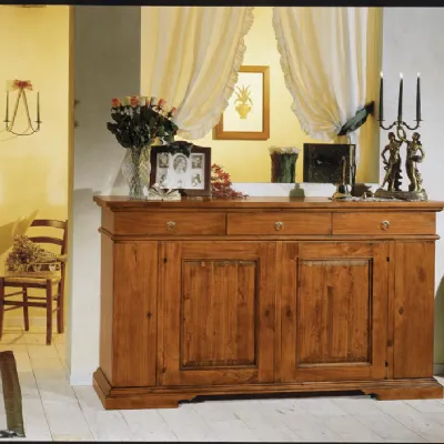 Madia in legno stile classico Credenza in legno massello scontata del 50% Artigianale