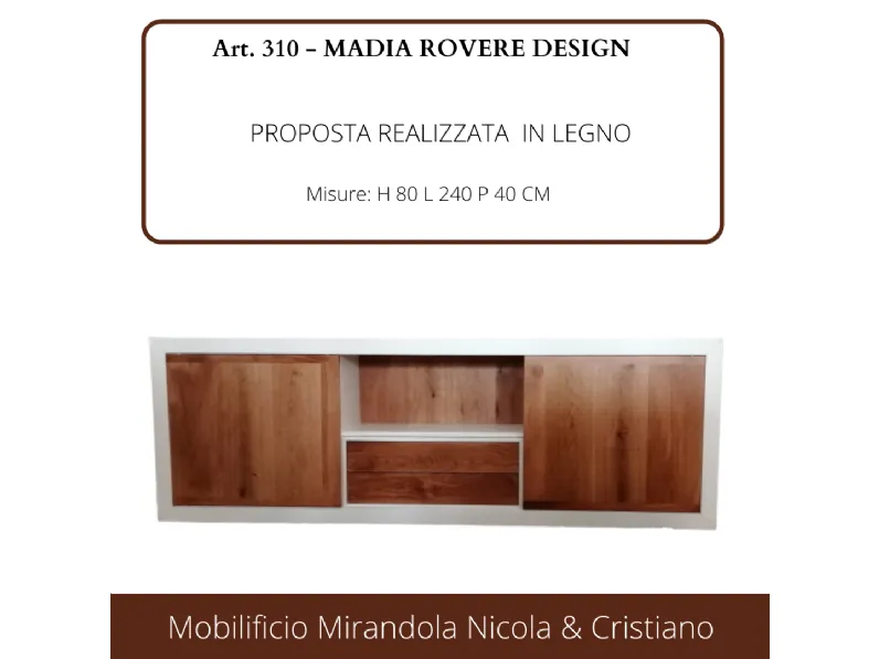 Madia in legno stile moderno Madia rovere design Mirandola