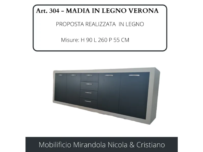Madia Mirandola Art 304 madia design  PREZZI OUTLET