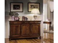 Madia Mobile-credenza stile 800 in legno di noce scontata del 35%. Artigianale OFFERTA OUTLET