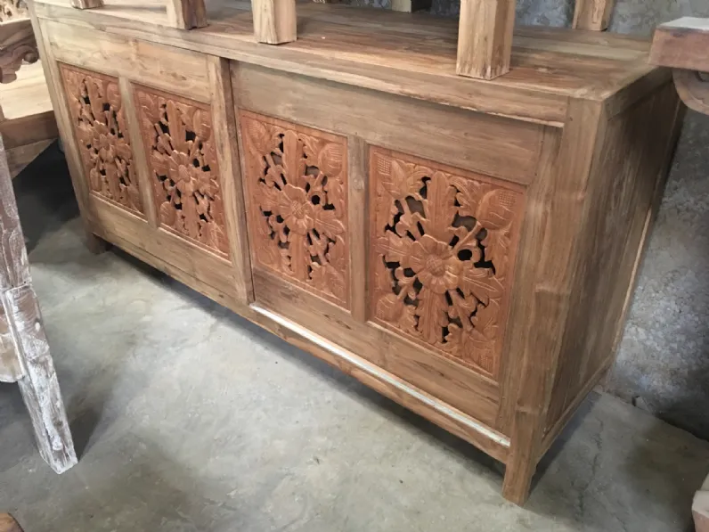 Madia Orientale teak riciclato Artigianale in legno a prezzo scontato
