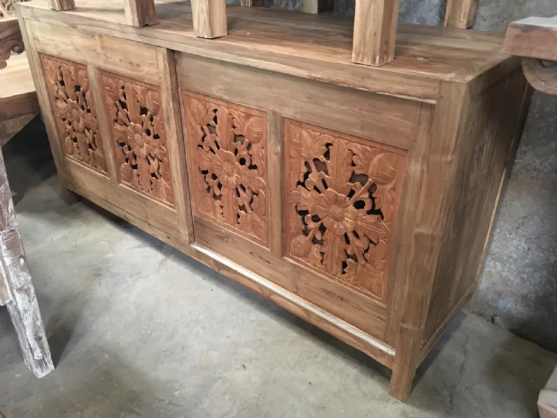 Madia Orientale teak riciclato Artigianale in legno a prezzo scontato