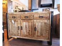 Madia Outlet etnico Credenza industrial bric in offerta  SCONTO IMPERDIBILE