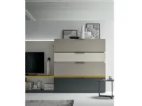 Mobile componibile Collection Tomasella in laminato materico in Offerta Outlet