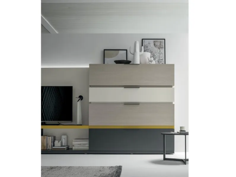 Mobile componibile Collection Tomasella in laminato materico in Offerta Outlet