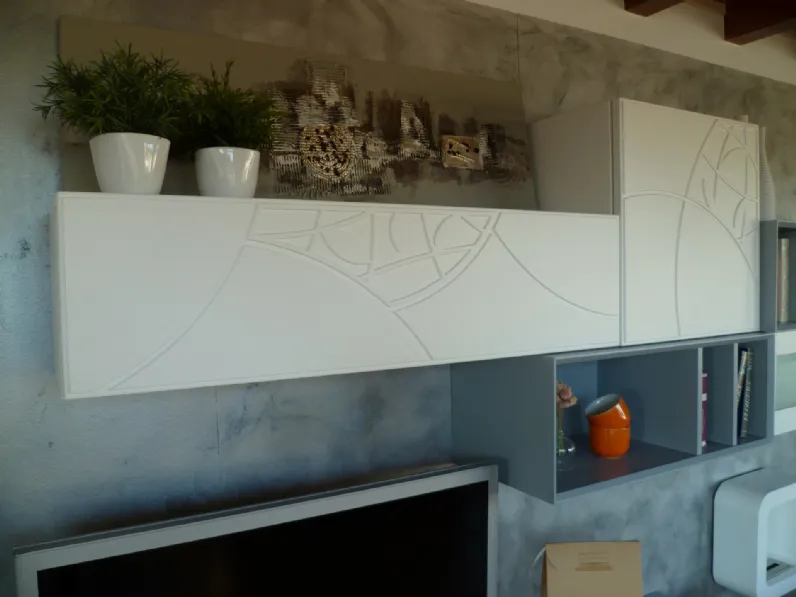 Parete attrezzata Decor Artigianale in stile design a prezzo ribassato