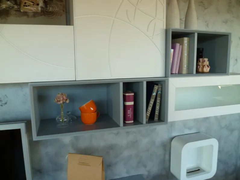 Parete attrezzata Decor Artigianale in stile design a prezzo ribassato