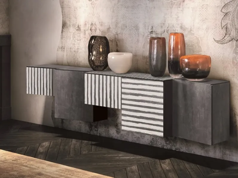 Madia di Duebitalia in laccato opaco Decor sospesa in Offerta Outlet