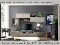 Mobile componibile in stile classico Fasolin in legno Offerta Outlet