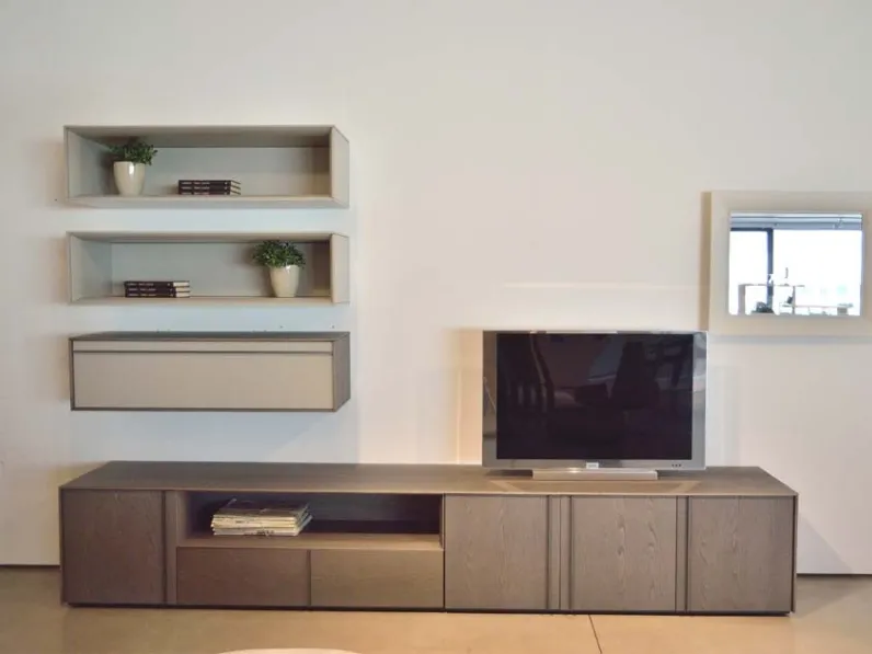 Mobile componibile in stile design Molteni & c in legno Offerta Outlet