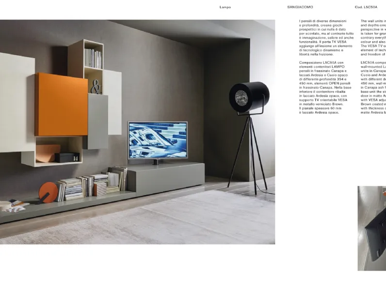 Mobile componibile in stile moderno Sangiacomo in melamminico Offerta Outlet