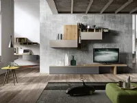 Mobile componibile Siloma in laccato opaco Living space 05 a prezzo scontato