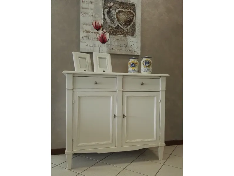 Mobile ingresso classico modello Credenza shabby chic bianca di Artigianale a prezzi outlet