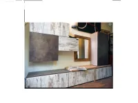 parete attrezzata componibile soggiorno portatv  moderno nelle finiture vintage  seta bronzo  in offerta 