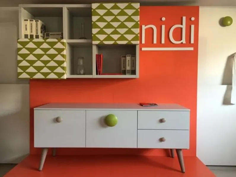 NIDI composizione madia Woody+libreria Holly sospesa