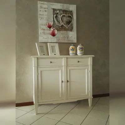 Offer for a Shabby chic white italian sideboard made of hardwood 