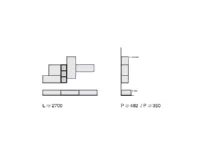 Parete attrezzata Favero Composizione riflessi - basic 3RF 1215