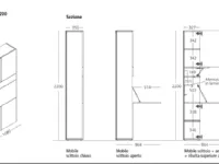 Parete attrezzata Home office 2200 Clei in stile moderno a prezzo scontato