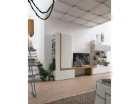 Parete attrezzata in laminato materico stile design Living tomasella a077 Tomasella