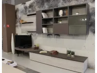 Parete attrezzata in laminato materico stile moderno Parete attrezzata imab group Imab group