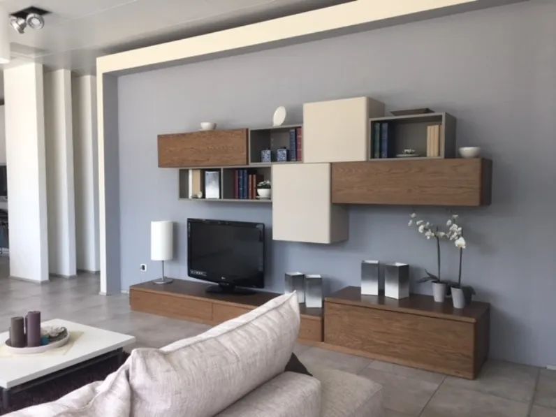 Parete attrezzata in legno stile design Fior di loto  Le fablier