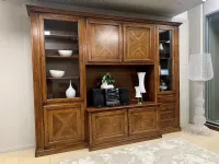 Parete attrezzata in stile classico Artigianale in legno Offerta Outlet