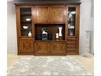 Parete attrezzata in stile classico Artigianale in legno Offerta Outlet