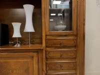 Parete attrezzata in stile classico Artigianale in legno Offerta Outlet