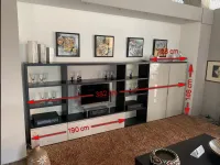 Parete attrezzata in stile design Morassutti in laccato lucido Offerta Outlet