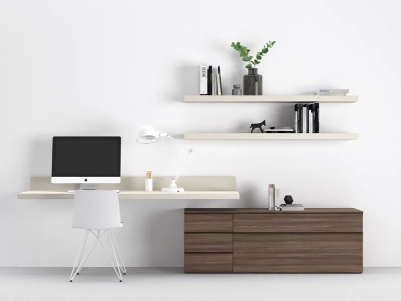 Soggiorno completo Composizione con scrivania sospesa di Novamobili in stile design a prezzi convenienti
