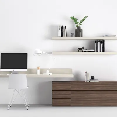 Soggiorno completo Composizione con scrivania sospesa di Novamobili in stile design a prezzi convenienti