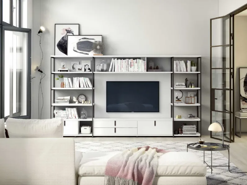 Parete attrezzata Arredo casa ufficio hotel ecc. Md work in stile design a prezzo ribassato