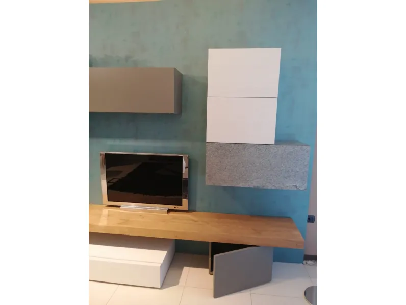 Soggiorno completo modello Horizon componibile di Mobilgam a prezzo Outlet