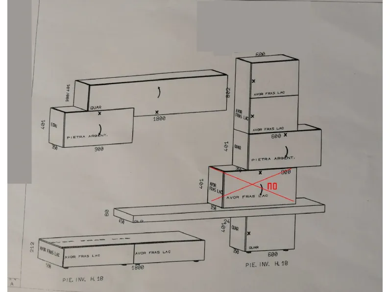 Parete attrezzata Mobilgam Horizon componibile PREZZI OUTLET