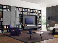 Soggiorno completo Modo m5c54 di Sangiacomo in legno in Offerta Outlet