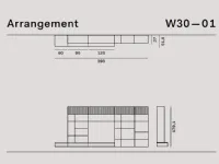 Parete attrezzata Novamobili in legno Wall w30-01 a prezzo Outlet