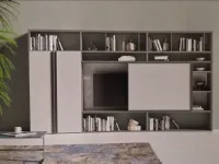 Parete attrezzata Orme in laccato opaco Con libreria a prezzo scontato
