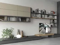 Parete attrezzata  soggiorno industrial design  Nuovi mondi cucine OFFERTA OUTLET