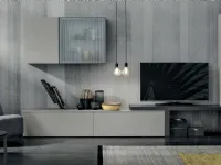 Parete attrezzata The  collection Tomasella in laminato materico a prezzo Outlet