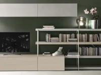 Parete attrezzata Tomasella in laminato materico A113 a prezzo Outlet