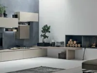 Parete attrezzata Tomasella in laminato materico in Offerta Outlet