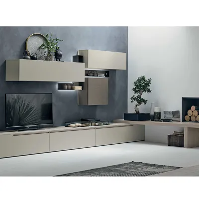 Parete attrezzata Tomasella in laminato materico in Offerta Outlet