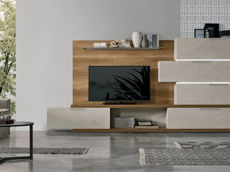 Soggiorno completo modello Atlante s005 in stile moderno di Tomasella a PREZZI OUTLET  approfittane ora!