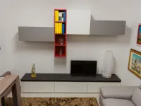 Parete attrezzata Valentini in laminato opaco Living a prezzo scontato