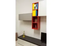Parete attrezzata Valentini in laminato opaco Living a prezzo scontato