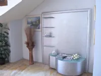 soggiorno porta tv classico finitura foglia argento 