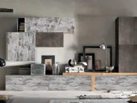 parete soggiorno moderno vintage in offerta outlet arredamento